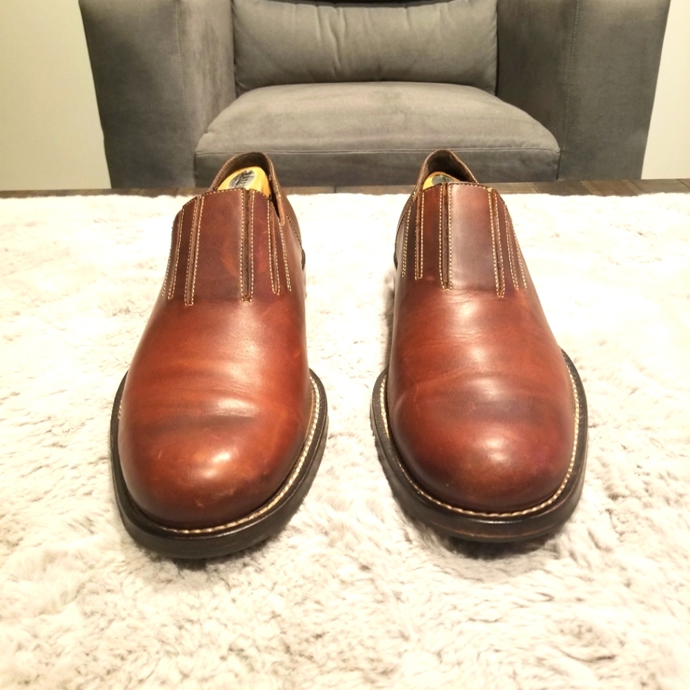 Men's Cole Haan Slip on Loafers Cognac Brown (excellent Condition) New Size 12